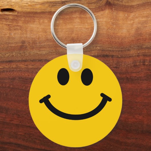 Yellow happy face keychain (Voorkant)
