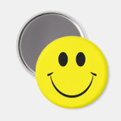 Yellow Happy Face Magnet (Voorkant / Achterkant)