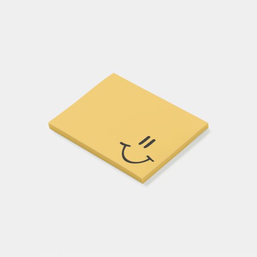 Yellow Happy Face Post-it® Notes (Schuin)