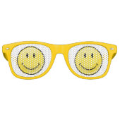 Yellow Happy Face Retro Zonnebril (Voorkant)