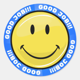 Yellow Happy Face Ronde Sticker