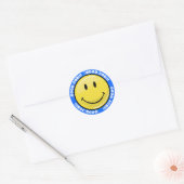 Yellow Happy Face Ronde Sticker (Envelop)