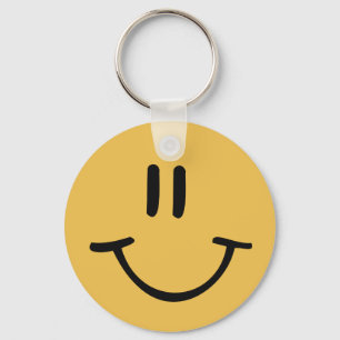 Yellow Happy Face Sleutelhanger