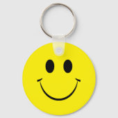 Yellow Happy Face Sleutelhanger (Voorkant)