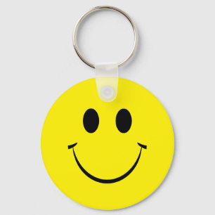 Yellow Happy Face Sleutelhanger