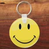 Yellow Happy Face Sleutelhanger (Voorkant)