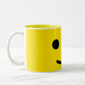 Yellow Happy Face Tweekleurige Koffiemok (Links)