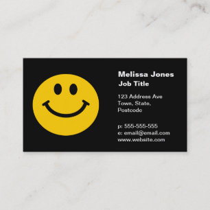 Yellow Happy Face Visitekaartje