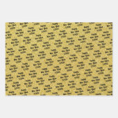Yellow Happy New Year Inpakpapier Vel (Voorkant)