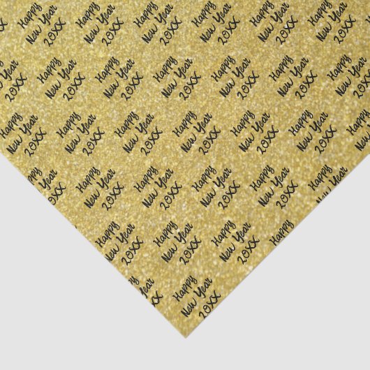 Yellow Happy New Year Tissuepapier (Detail)