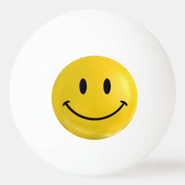 Yellow Happy Ping Pong Ball (Achterkant)