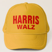 Yellow Harris Walz Trucker Pet (Voorkant)