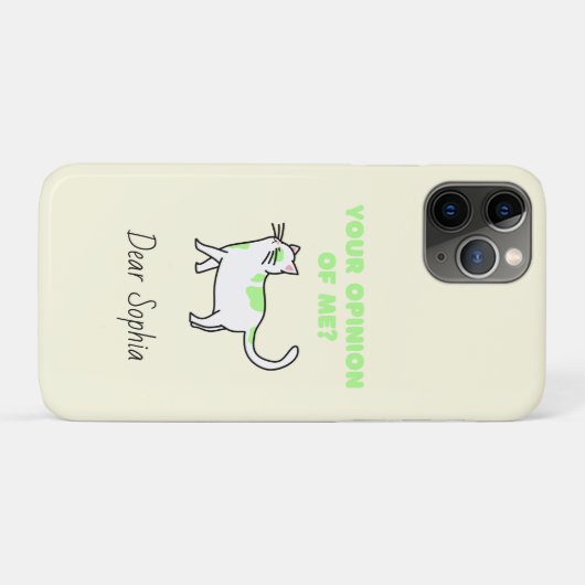 Yellow Haughty Cat Case-Mate iPhone Case (Achterkant (horizontaal))
