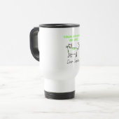 Yellow Haughty Cat Travel Mug Reisbeker (Voorkant links)