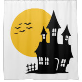 Yellow Haunted House Shower Curtain Douchegordijn (Voorkant)