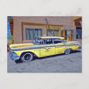 Yellow Havana Taxi Cab Briefkaart