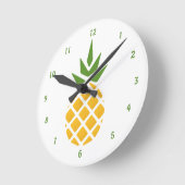 Yellow Hawaiin Pineapple Ronde Klok (Hoek)