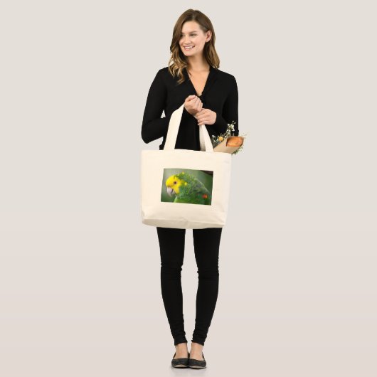 Yellow Headed Amazon Grote Tote Bag (Voorkant (model))