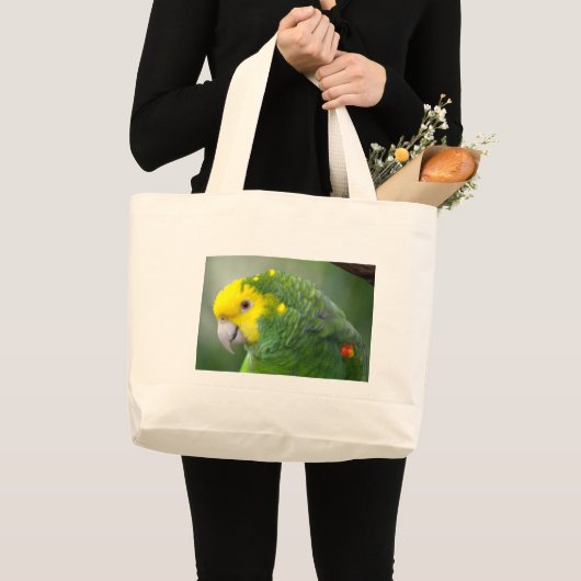 Yellow Headed Amazon Grote Tote Bag (Voorkant (product))