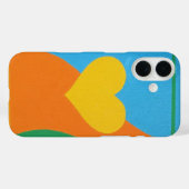 Yellow Heart Abstract Art Phone Case (Achterkant (horizontaal))