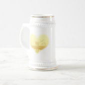 Yellow Heart Beach Wedding Bierpul (Voorkant links)