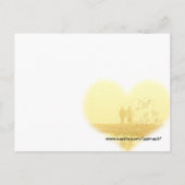 Yellow Heart Beach Wedding Briefkaart (Achterkant)