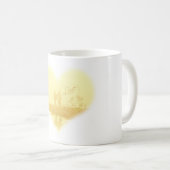 Yellow Heart Beach Wedding Koffiemok (Voorkant rechts)