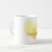 Yellow Heart Beach Wedding Koffiemok (Voorkant links)