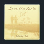 Yellow Heart Beach Wedding Magneet<br><div class="desc">Twitter-overhemden,  kaartjes,  magneten,  Buttonnen,  stickers,  Aprons,  Muismatten en weduwen,  rondgedraaid en gekneusd</div>