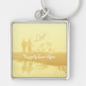 Yellow Heart Beach Wedding Sleutelhanger (Voorkant)