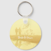 Yellow Heart Beach Wedding Sleutelhanger (Voorkant)