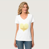 Yellow Heart Beach Wedding T-shirt (Voorkant volledig)