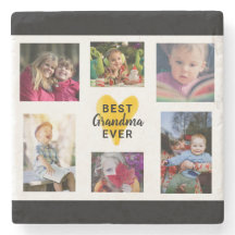 Yellow Heart Best Grandma Ever Collage Photo Cute