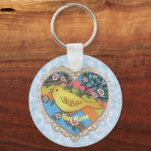 Yellow Heart Bird sleutelhanger (Voorkant)