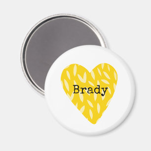 Yellow Heart Grandchild Kinder Name Family Tree Ma Magneet