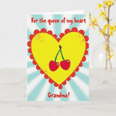 Yellow Heart Grandma Card Kaart (Gele Bloem)