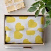 Yellow Heart Modern Happy Friendship Sweet Joyful Tissuepapier (Geschenk)
