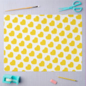 Yellow Heart Modern Happy Friendship Sweet Joyful Tissuepapier (Craft)