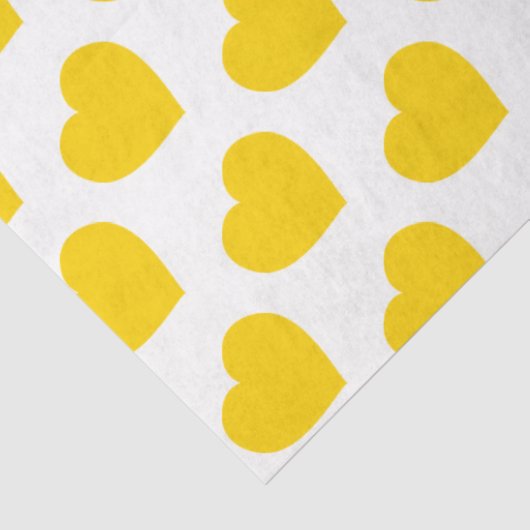 Yellow Heart Modern Happy Friendship Sweet Joyful Tissuepapier (Detail)