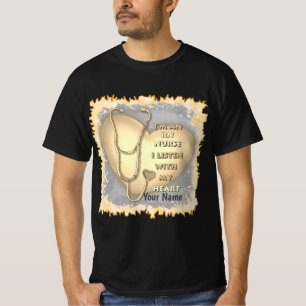 Yellow Heart RN Geregistreerde Verpleegkundige T-shirt