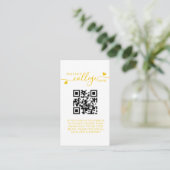 Yellow Heart Script QR Code College Fund Foto Informatiekaartje (Staand voorkant)