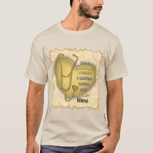 Yellow Heart Verloskundige Verpleegkundige T-shirt