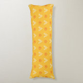 Yellow Hearts Pattern Body Pillow Lichaamskussen (Voorkant Verticaal)