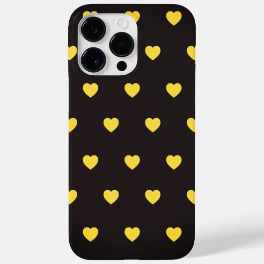 Yellow Hearts Pattern Case-Mate iPhone Case (Achterkant)