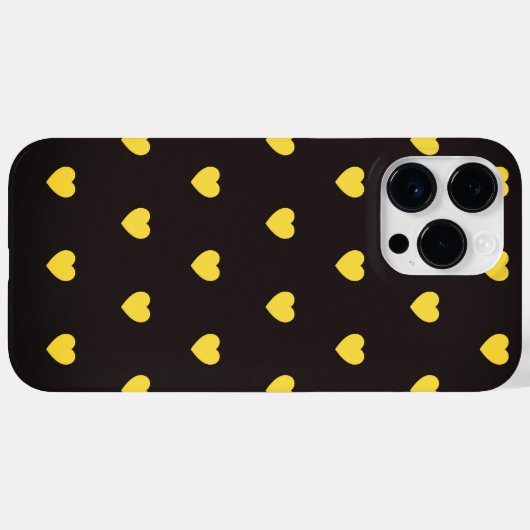 Yellow Hearts Pattern Case-Mate iPhone Case (Achterkant (horizontaal))