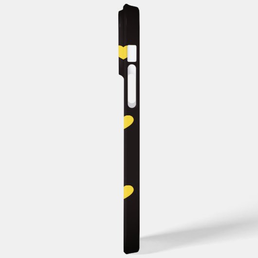 Yellow Hearts Pattern Case-Mate iPhone Case (Achterkant / Links)