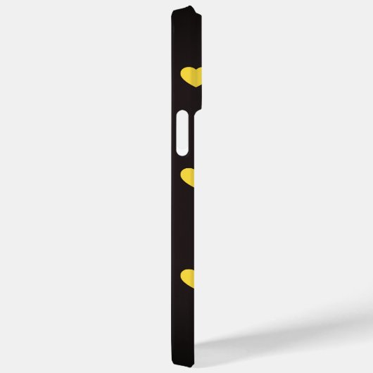 Yellow Hearts Pattern Case-Mate iPhone Case (Achterkant / Rechts)