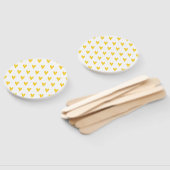 Yellow Hearts Pattern Handwaaier (Niet-gemonteerd)