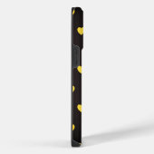 Yellow Hearts Pattern iPhone Hoesje (Rechterkant)