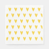 Yellow Hearts Pattern Servet (Voorkant)